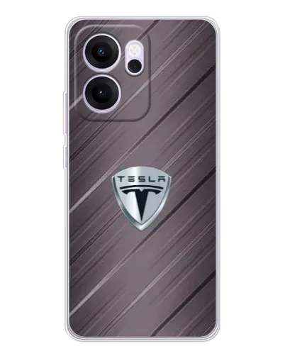 Чехол для OPPO Reno14 F с картинкой «Металлическая текстура Tesla» Чехол для OPPO Reno14 F с картинкой «Металлическая текстура Tesla»