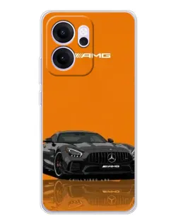Чехол для OPPO Reno14 F с картинкой «Оранжевый Mercedes AMG»