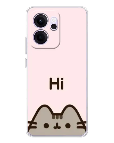 Чехол для OPPO Reno14 F с картинкой «Пушин говорит Hi»