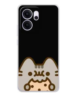 Чехол для OPPO Reno14 F с картинкой «Пушин на черном» Чехол для OPPO Reno14 F с картинкой «Пушин на черном»