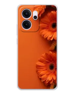 Чехол для OPPO Reno14 F с картинкой «Оранжевые герберы»