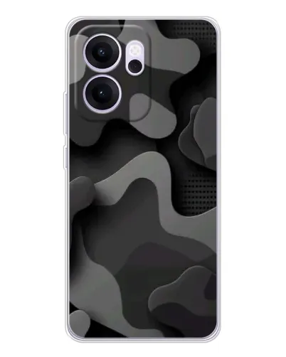 Чехол для OPPO Reno14 F с картинкой «Темный абстрактный камуфляж»