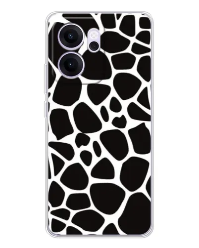 Чехол для OPPO Reno14 F с картинкой «Черно-белый жираф»