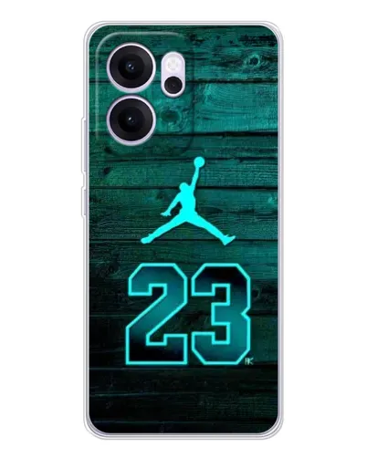 Чехол для OPPO Reno14 FS с картинкой «Jordan Cyan 23»