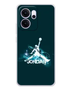 Чехол для OPPO Reno14 FS с картинкой «Jordan Blue Fire»