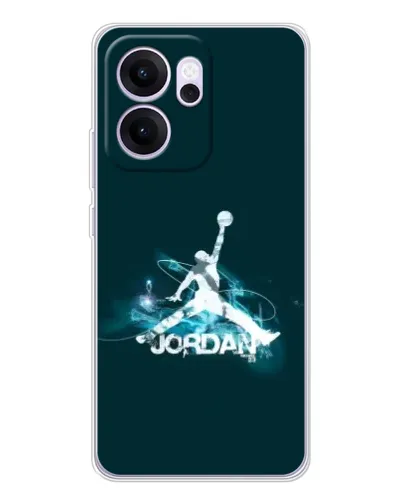 Чехол для OPPO Reno14 FS с картинкой «Jordan Blue Fire»