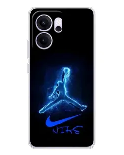 Чехол для OPPO Reno14 FS с картинкой «Jordan Neon Blue»