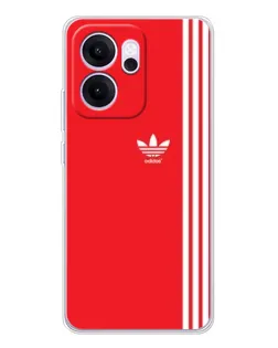Чехол для OPPO Reno14 FS с картинкой «Красный минимализм Adidas» Чехол для OPPO Reno14 FS с картинкой «Красный минимализм Adidas»