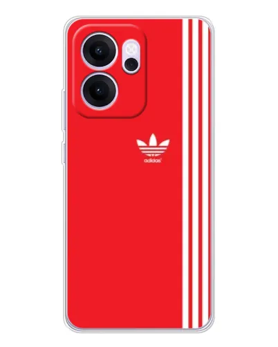Чехол для OPPO Reno14 FS с картинкой «Красный минимализм Adidas»