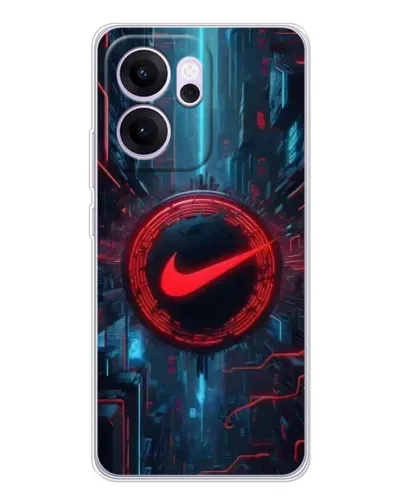 Чехол для OPPO Reno14 FS с картинкой «Техногенный стиль Nike»