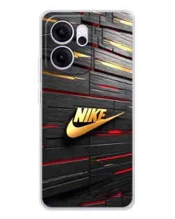 Чехол для OPPO Reno14 FS с картинкой «Золотой Nike на металле» Чехол для OPPO Reno14 FS с картинкой «Золотой Nike на металле»