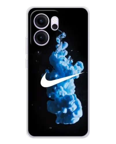 Чехол для OPPO Reno14 FS с картинкой «Nike и синий дым»