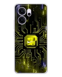Чехол для OPPO Reno14 FS с картинкой «Nike — золотая искра» Чехол для OPPO Reno14 FS с картинкой «Nike — золотая искра»