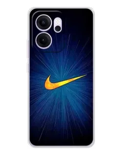 Чехол для OPPO Reno14 FS с картинкой «Синий пульс Nike» Чехол для OPPO Reno14 FS с картинкой «Синий пульс Nike»