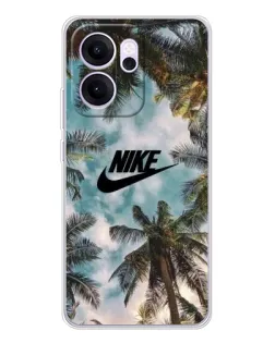 Чехол для OPPO Reno14 FS с картинкой «Тропический принт Nike» Чехол для OPPO Reno14 FS с картинкой «Тропический принт Nike»