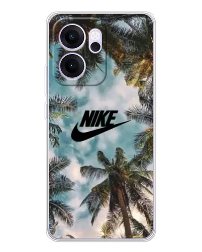 Чехол для OPPO Reno14 FS с картинкой «Тропический принт Nike» Чехол для OPPO Reno14 FS с картинкой «Тропический принт Nike»