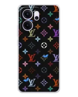 Чехол для OPPO Reno14 FS с картинкой «Цветная монограмма LV»