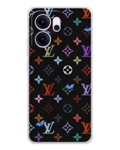 Чехол для OPPO Reno14 FS с картинкой «Цветная монограмма LV» Чехол для OPPO Reno14 FS с картинкой «Цветная монограмма LV»