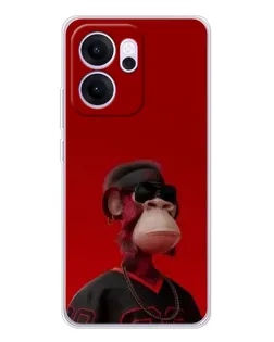 Чехол для OPPO Reno14 FS с картинкой «Bored Ape в красном» Чехол для OPPO Reno14 FS с картинкой «Bored Ape в красном»