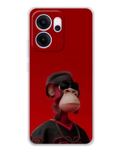 Чехол для OPPO Reno14 FS с картинкой «Bored Ape в красном» Чехол для OPPO Reno14 FS с картинкой «Bored Ape в красном»