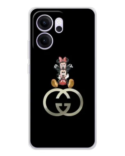 Чехол для OPPO Reno14 FS с картинкой «Минни Маус на лого»