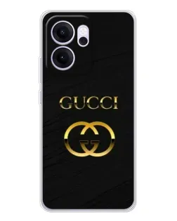 Чехол для OPPO Reno14 FS с картинкой «Золотой логотип Gucci» Чехол для OPPO Reno14 FS с картинкой «Золотой логотип Gucci»