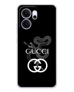 Чехол для OPPO Reno14 FS с картинкой «Gucci — серебряная змея» Чехол для OPPO Reno14 FS с картинкой «Gucci — серебряная змея»