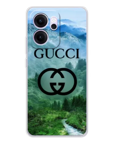 Чехол для OPPO Reno14 FS с картинкой «Gucci — горный пейзаж»