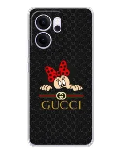 Чехол для OPPO Reno14 FS с картинкой «Минни Маус Gucci — черный» Чехол для OPPO Reno14 FS с картинкой «Минни Маус Gucci — черный»