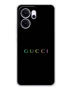 Чехол для OPPO Reno14 FS с картинкой «Gucci — неоновый минимализм» Чехол для OPPO Reno14 FS с картинкой «Gucci — неоновый минимализм»