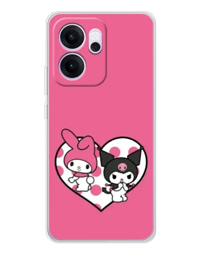 Чехол для OPPO Reno14 FS с картинкой «Kuromi и My Melody»