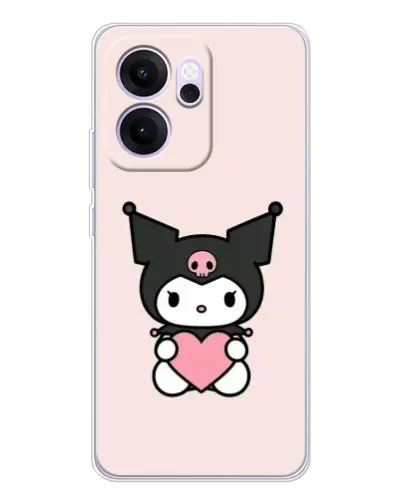 Чехол для OPPO Reno14 FS с картинкой «Kuromi и сердце»