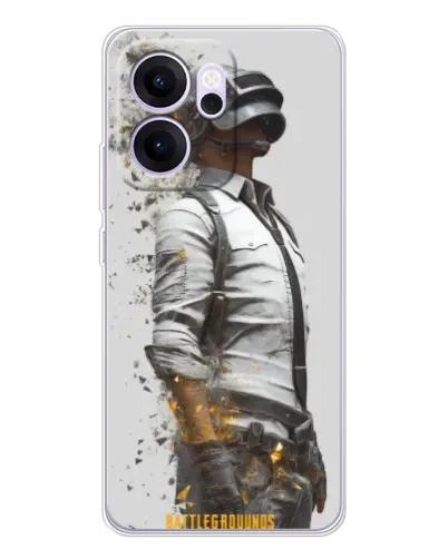 Чехол для OPPO Reno14 FS с картинкой «PUBG — боец в пыли»
