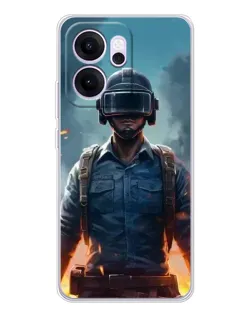 Чехол для OPPO Reno14 FS с картинкой «PUBG — реалистичный герой»