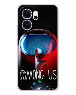 Чехол для OPPO Reno14 FS с картинкой «Красный импостер — макро» Чехол для OPPO Reno14 FS с картинкой «Красный импостер — макро»