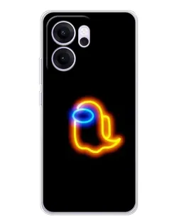 Чехол для OPPO Reno14 FS с картинкой «Among Us неоновое сияние» Чехол для OPPO Reno14 FS с картинкой «Among Us неоновое сияние»