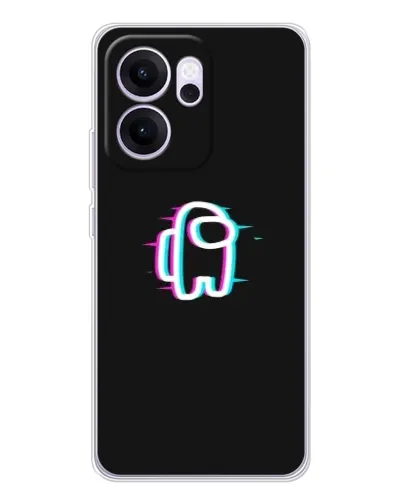 Чехол для OPPO Reno14 FS с картинкой «Among Us неон» Чехол для OPPO Reno14 FS с картинкой «Among Us неон»