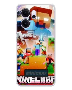 Чехол для OPPO Reno14 FS с картинкой «Minecraft герои игры» Чехол для OPPO Reno14 FS с картинкой «Minecraft герои игры»