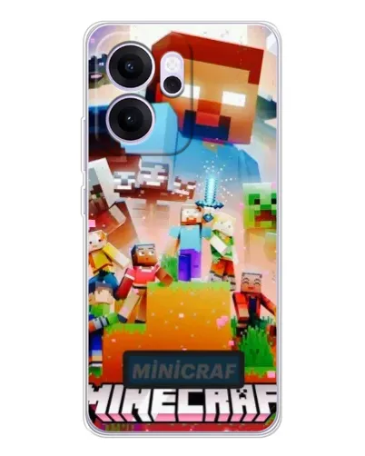 Чехол для OPPO Reno14 FS с картинкой «Minecraft герои игры» Чехол для OPPO Reno14 FS с картинкой «Minecraft герои игры»