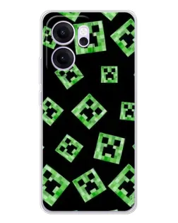 Чехол для OPPO Reno14 FS с картинкой «Паттерн с криперами» Чехол для OPPO Reno14 FS с картинкой «Паттерн с криперами»