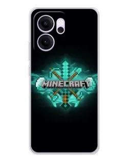 Чехол для OPPO Reno14 FS с картинкой «Minecraft Diamond лого» Чехол для OPPO Reno14 FS с картинкой «Minecraft Diamond лого»