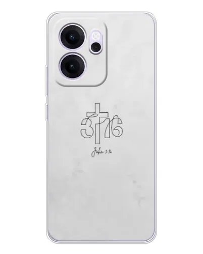 Чехол для OPPO Reno14 FS с картинкой «Иоанна 3:16 Крест» Чехол для OPPO Reno14 FS с картинкой «Иоанна 3:16 Крест»