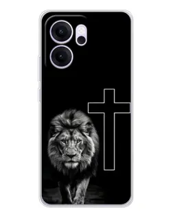 Чехол для OPPO Reno14 FS с картинкой «Лев и Крест» Чехол для OPPO Reno14 FS с картинкой «Лев и Крест»