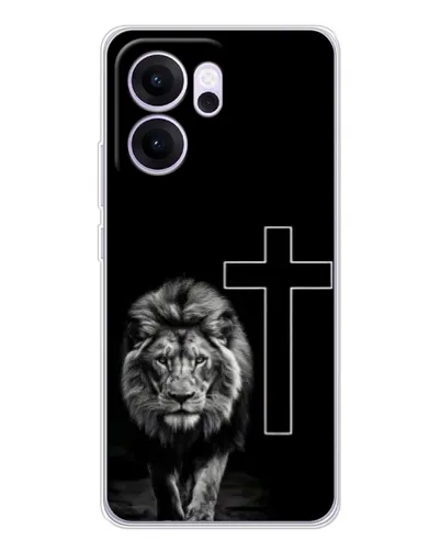 Чехол для OPPO Reno14 FS с картинкой «Лев и Крест» Чехол для OPPO Reno14 FS с картинкой «Лев и Крест»