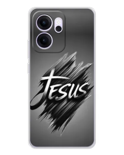 Чехол для OPPO Reno14 FS с картинкой «Надпись Jesus Graffiti» Чехол для OPPO Reno14 FS с картинкой «Надпись Jesus Graffiti»
