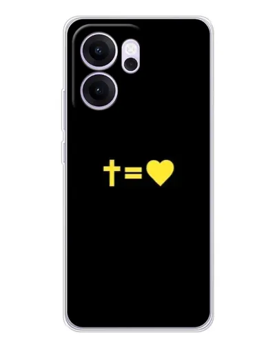Чехол для OPPO Reno14 FS с картинкой «Сердце и Крест» Чехол для OPPO Reno14 FS с картинкой «Сердце и Крест»