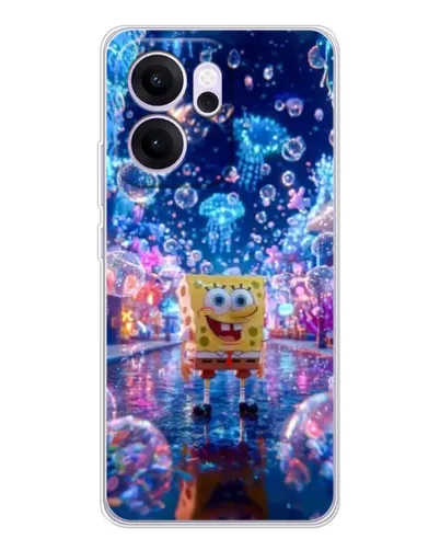 Чехол для OPPO Reno14 FS с картинкой «Неоновый океан» Чехол для OPPO Reno14 FS с картинкой «Неоновый океан»