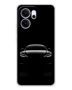 Чехол для OPPO Reno14 FS с картинкой «Силуэт Tesla Night»