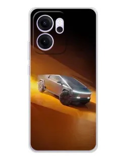 Чехол для OPPO Reno14 FS с картинкой «Cybertruck в пустыне»