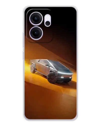 Чехол для OPPO Reno14 FS с картинкой «Cybertruck в пустыне»